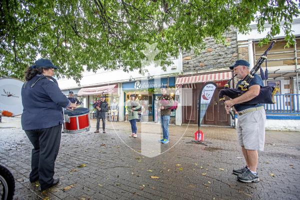 Picture by Peter Frankland. 23-08-24 Guernsey Pipers flash piping at South Esplanade.