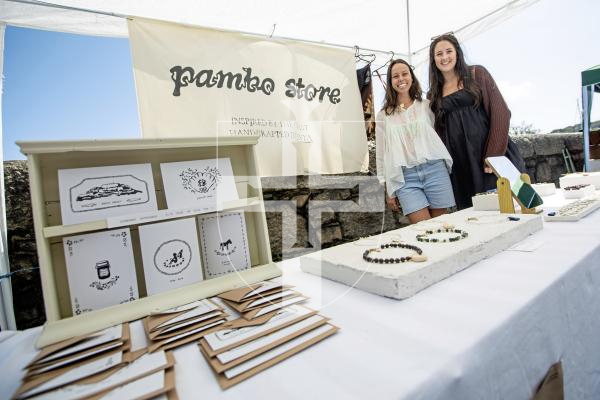 Picture by Peter Frankland. 23-08-24 The last of the Seafront Sunday events for 2024 was a food themed event. L-R - Siena Aslett and Zosia Damsell on the Pambo Store stall.