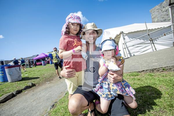 Picture by Peter Frankland. 23-08-24 The Vale Earth Fair 2024. Tom McGhay with Romy, 7 and Zephyr, 3 (McGhay).