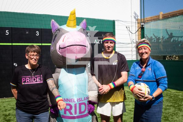 Photo by Erin Vaudin. 27.08.24. Ellie Jones, the CEO of liberate, Aimee Ogier, Max Ellis, a partner at EY and Nicky Will, the director of communications at the Sports Commision met to discuss the importance of Pride in sport.