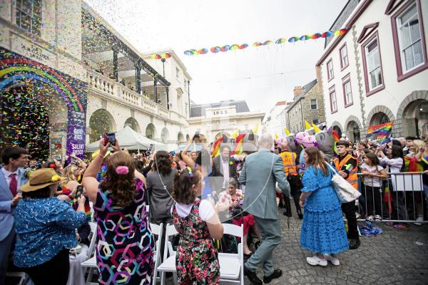 Picture by Sophie Rabey.  07-09-24.  Channel Island Pride 2024 celebrations in St Peter Port Town.