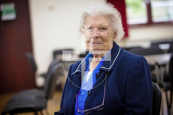 Picture by Peter Frankland. 10-09-24 Age Concern meeting at Vale Douzaine Room. Pensions are set to rise above the rate of inflation. Daphne Zabiela.