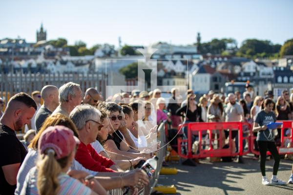 Picture by Karl Dorfner. 14-09-2024 - Action from the Guernsey's Strongest competition, the step climb event - crowd shot showing the good turn out