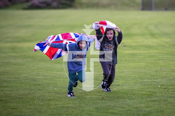 Picture by Karl Dorfner - KGV - Proms on the wicket event - Brothers Barney and Oscar Barling both 7, who were racing around with their flags