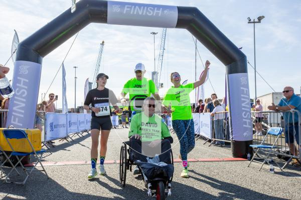 Picture by Karl Dorfner. 15-09-2024 - The Half Marathon - David Rowlinson who was helped in his wheelchair by his team Jenny Rowlinson, Jonny Meardon and Ashleigh Morris