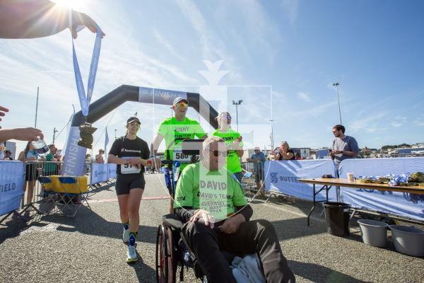 Picture by Karl Dorfner. 15-09-2024 - The Half Marathon - David Rowlinson who was helped in his wheelchair by his team Jenny Rowlinson, Jonny Meardon and Ashleigh Morris