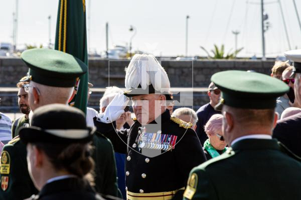 Picture by Karl Dorfner. 15-09-2024 - Guernsey's Own 201 Squadron parade and inspection, with the Gov and Bailiff meeting some of them