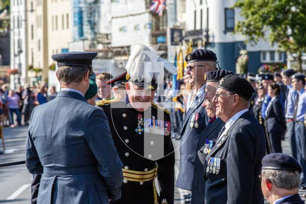 Picture by Karl Dorfner. 15-09-2024 - Guernsey's Own 201 Squadron parade and inspection, with the Gov and Bailiff meeting some of them