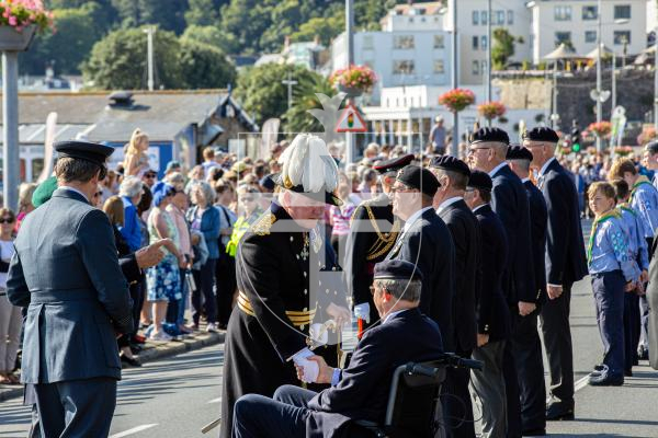 Picture by Karl Dorfner. 15-09-2024 - Guernsey's Own 201 Squadron parade and inspection, with the Gov and Bailiff meeting some of them