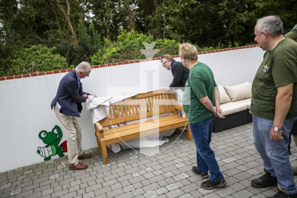 Picture by Sophie Rabey.  18-09-24.  A bench made by GROW has been given to Angus Bodman for all of his efforts in getting the new GROW site up and running.