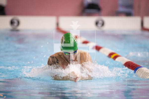 Picture by Peter Frankland. 27-09-24 Swimming at St Sampson's High School. The Wayfarers Travel Island Championships 2024. Luke Le Cras, 19.