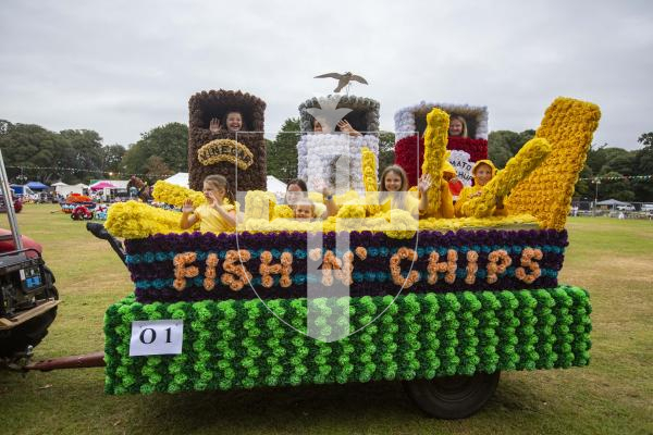 Picture by Peter Frankland. 21-08-24 North Show 2024 at Saumarez Park. Battle of Flowers 2024.  Fish & Chips by Graham, Linda, Debbie and Hayley Le Page.