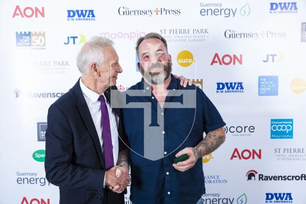 Picture by Peter Frankland. 07-10-23 Pride of Guernsey Awards 2023.  Parent: L-R - 
Martin Search (Ray & Scott) and Luke Nicolls