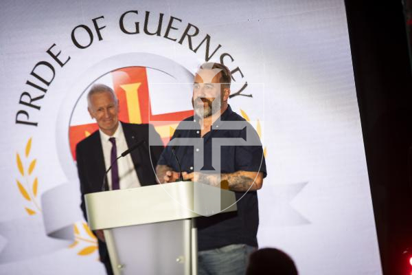 Picture by Sophie Rabey.  07-10-23.  Pride of Guernsey 2023 Awards at St Pierre Park.
Parent/s of the Year, sponsored by Ray & Scott.  WINNER - Luke Nicholls and Martin Search (Ray & Scott).