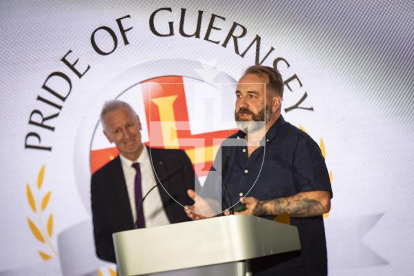 Picture by Sophie Rabey.  07-10-23.  Pride of Guernsey 2023 Awards at St Pierre Park.
Parent/s of the Year, sponsored by Ray & Scott.  WINNER - Luke Nicholls and Martin Search (Ray & Scott).