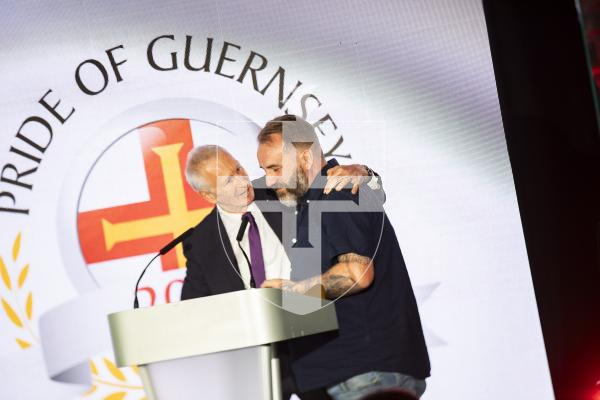 Picture by Sophie Rabey.  07-10-23.  Pride of Guernsey 2023 Awards at St Pierre Park.
Parent/s of the Year, sponsored by Ray & Scott.  WINNER - Luke Nicholls and Martin Search (Ray & Scott).