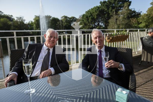 Picture by Luke Le Prevost. 07-10-23.
Pride of Guernsey Awards 2023.
L-R Alan Enevoldsen and Martin Search (MD of Ray & Scott)