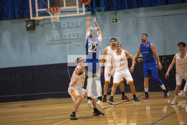 Picture by Sophie Rabey.  03-11-23.  Basketball Action at Beau Sejour - Chargers v Le Mont Saint.