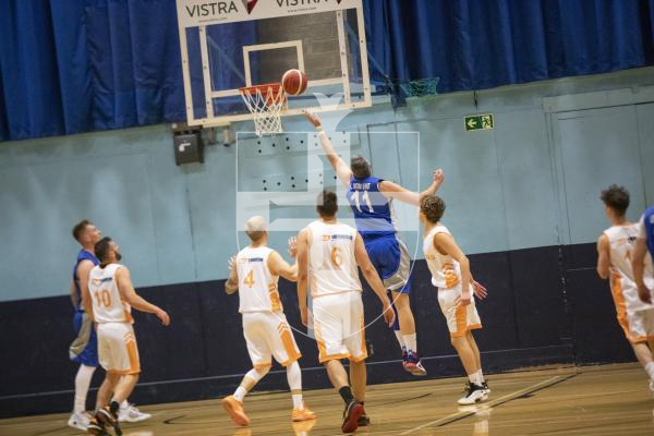 Picture by Sophie Rabey.  03-11-23.  Basketball Action at Beau Sejour - Chargers v Le Mont Saint.