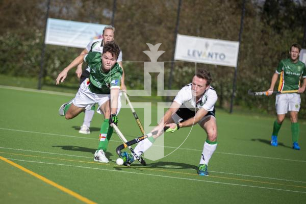Picture by Luke Le Prevost. 05-11-23.
EH Men's Tier Two Championship hockey action at Footes Lane - Guernsey v Hampton in Arden