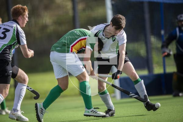 Picture by Luke Le Prevost. 05-11-23.
EH Men's Tier Two Championship hockey action at Footes Lane - Guernsey v Hampton in Arden