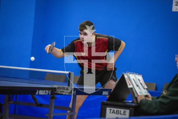 Picture by Luke Le Prevost. 05-11-23.
CI Junior Top 12 Table Tennis Tournament action at the Table Tennis Centre. William Cornthwaite (Jersey)