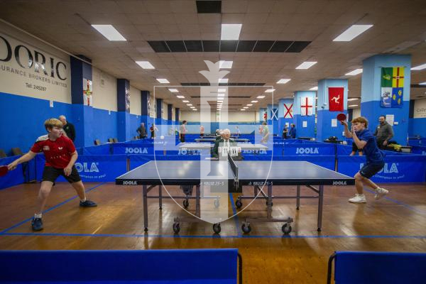 Picture by Luke Le Prevost. 05-11-23.
CI Junior Top 12 Table Tennis Tournament action at the Table Tennis Centre.