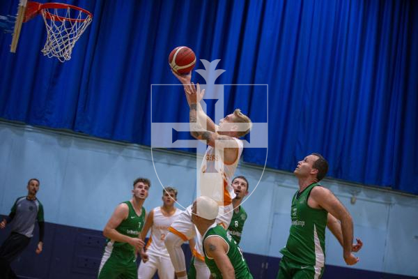 Picture by Luke Le Prevost. 08-11-23.
Basketball action at Beau Sejour - Chargers v V1 Pistons