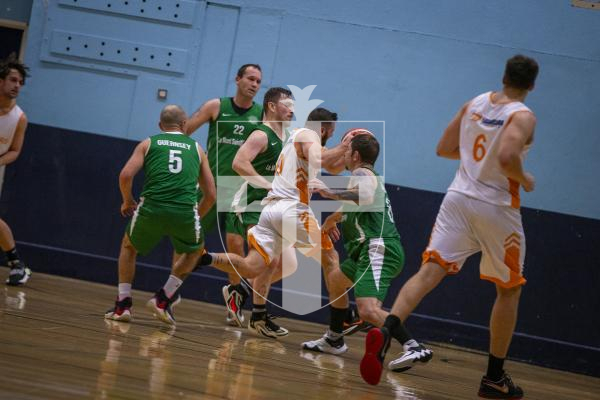 Picture by Luke Le Prevost. 08-11-23.
Basketball action at Beau Sejour - Chargers v V1 Pistons