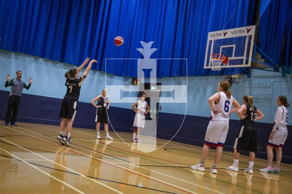 Picture by Luke Le Prevost. 08-11-23.
Womens basketball action at Beau Sejour - Ravenscroft v Pumas