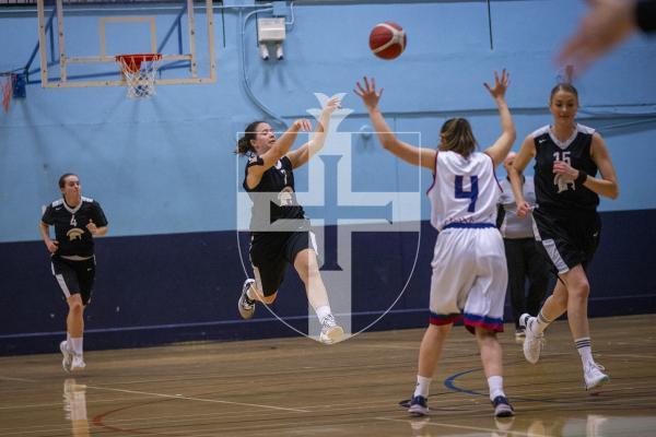 Picture by Luke Le Prevost. 08-11-23.
Womens basketball action at Beau Sejour - Ravenscroft v Pumas