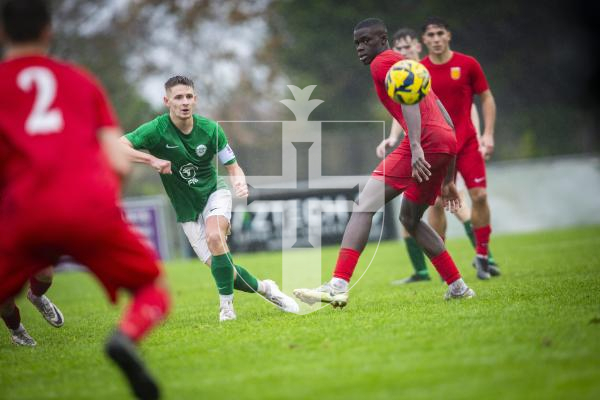 Picture by Sophie Rabey.  12-11-23.  Football Action at Footes Lane.  Under 21 Muratti - Guernsey vs Jersey.