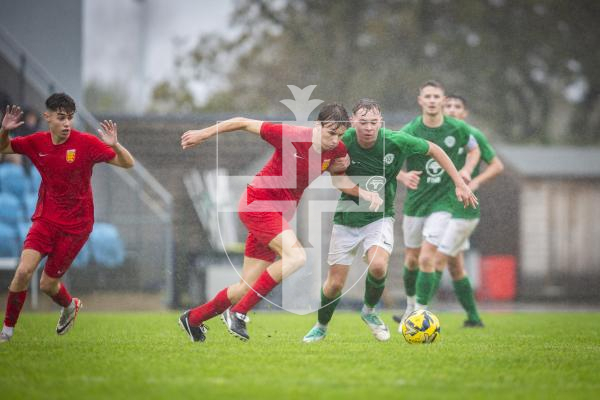 Picture by Sophie Rabey.  12-11-23.  Football Action at Footes Lane.  Under 21 Muratti - Guernsey vs Jersey.