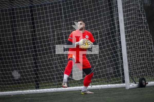 Picture by Luke Le Prevost. 18-11-23.
Priaulx League football action at the KGV - Rangers v Vale Rec