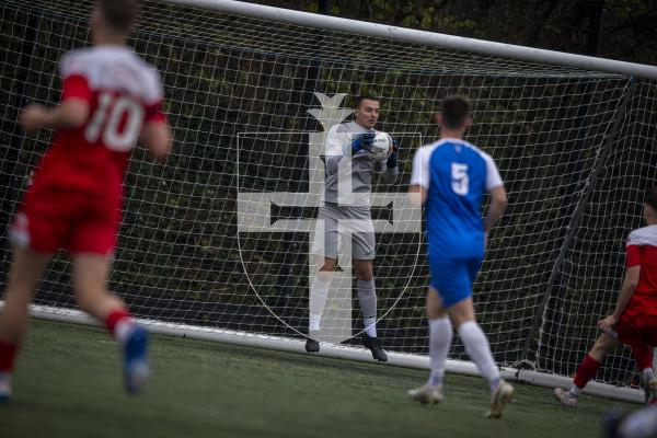 Picture by Luke Le Prevost. 18-11-23.
Priaulx League football action at the KGV - Sylvans v Rovers