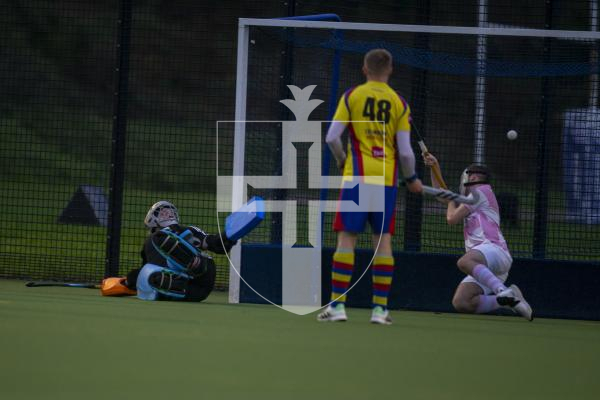 Picture by Luke Le Prevost. 18-11-23.
Hockey action at Footes Lane - Yobbos v Colombians