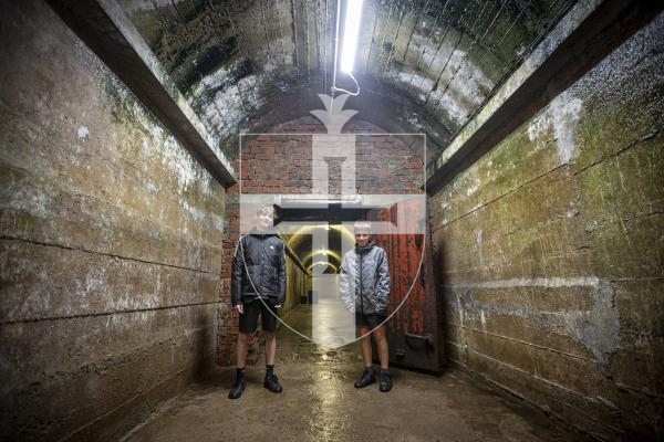 Picture by Peter Frankland. 28-11-23 St. Sampson's High Students visit the German Underground Hospital as part of their studies. L-R - Leo Marley, 12 and Leon Floquet, 12.