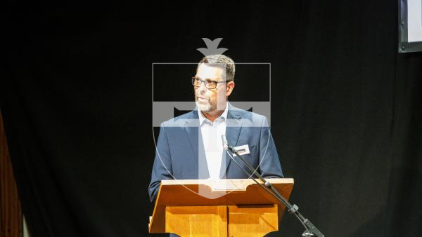 Picture by Luke Le Prevost. 29-11-23.
Sovereign Art Foundation Students Prize exhibition, auction and awards at St James. Stephen Hare (Sovereign Trust managing director)