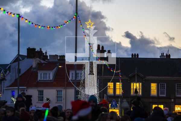 Picture by Luke Le Prevost. 01-12-23.
Santa Claus arrived at the Bridge in a fire engine to switch on the Christmas Lights.