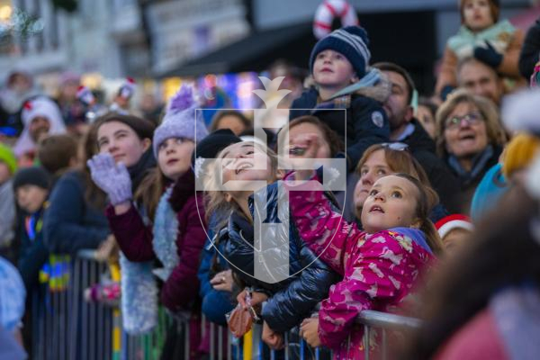 Picture by Luke Le Prevost. 01-12-23.
Santa Claus arrived at the Bridge in a fire engine to switch on the Christmas Lights.