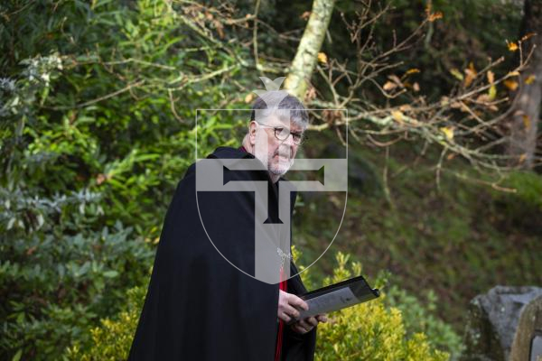 Picture by Luke Le Prevost. 03-12-23.
Royal Guernsey Light Infantry (RGLI) Annual Parade & Remembrance Service at the Sunken Gardens. Dean of Guernsey, the Very Rev. Tim Barker