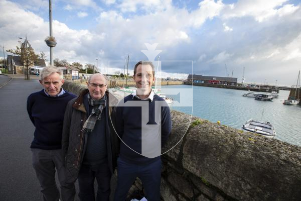 Picture by Luke Le Prevost. 02-12-23.
The Guernsey Development Agency are launching a survey on the future developments of the east coast. L-R Peter Watson (chairman), Simon Kildahl (director) and Louis Le Poidevin (director)