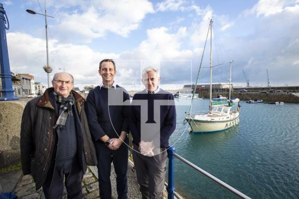 Picture by Luke Le Prevost. 02-12-23.
The Guernsey Development Agency are launching a survey on the future developments of the east coast. L-R Simon Kildahl (director), Louis Le Poidevin (director) and Peter Watson (chairman)