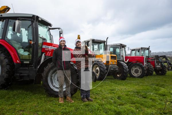 Picture by Luke Le Prevost. 30-11-23.
This year's Christmas Tractor Run, which sees tractors in lights and decoration parade around the island, will take place on Saturday 16 December. L-R Co-organisers Peter Reddall and Ben Le Page
