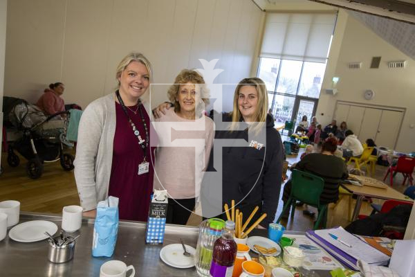 Picture by Luke Le Prevost. 30-11-23.
Leading up to International Volunteers Day on 5 December, Home-Start held a session at St Martin's Community Centre for families which was assisted by volunteers. L-R manager Emma Cusack, volunteer Helen Foote and play leader Ally De Carteret