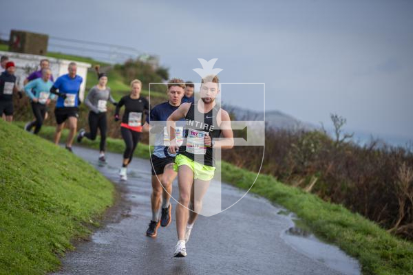 Picture by Luke Le Prevost. 03-12-23.
'Beast of the East' coastal challenge athletics running race starting and finishing at Jerbourg.