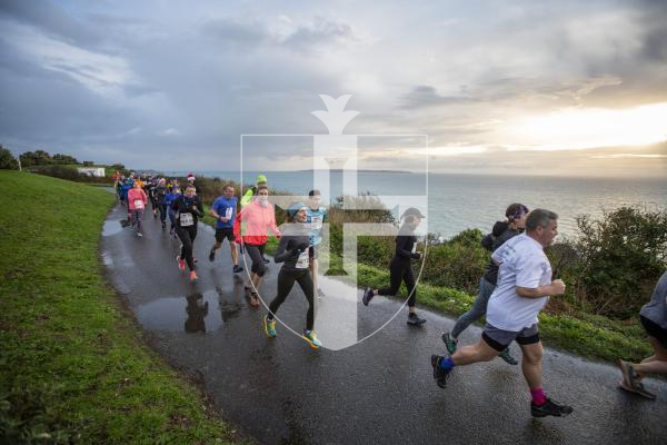 Picture by Luke Le Prevost. 03-12-23.
'Beast of the East' coastal challenge athletics running race starting and finishing at Jerbourg.