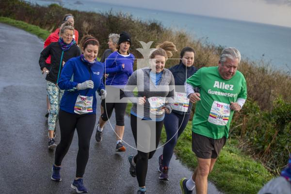 Picture by Luke Le Prevost. 03-12-23.
'Beast of the East' coastal challenge athletics running race starting and finishing at Jerbourg.
