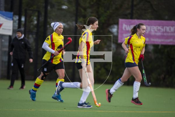Picture by Luke Le Prevost. 02-12-23.
Women's hockey action at Footes Lane - Panthers v Puffins