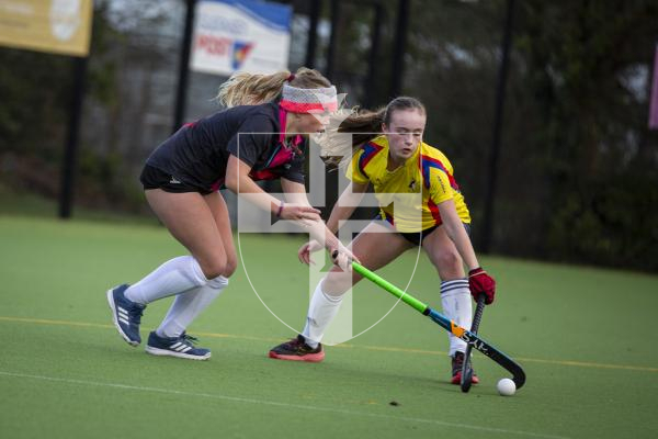 Picture by Luke Le Prevost. 02-12-23.
Women's hockey action at Footes Lane - Panthers v Puffins